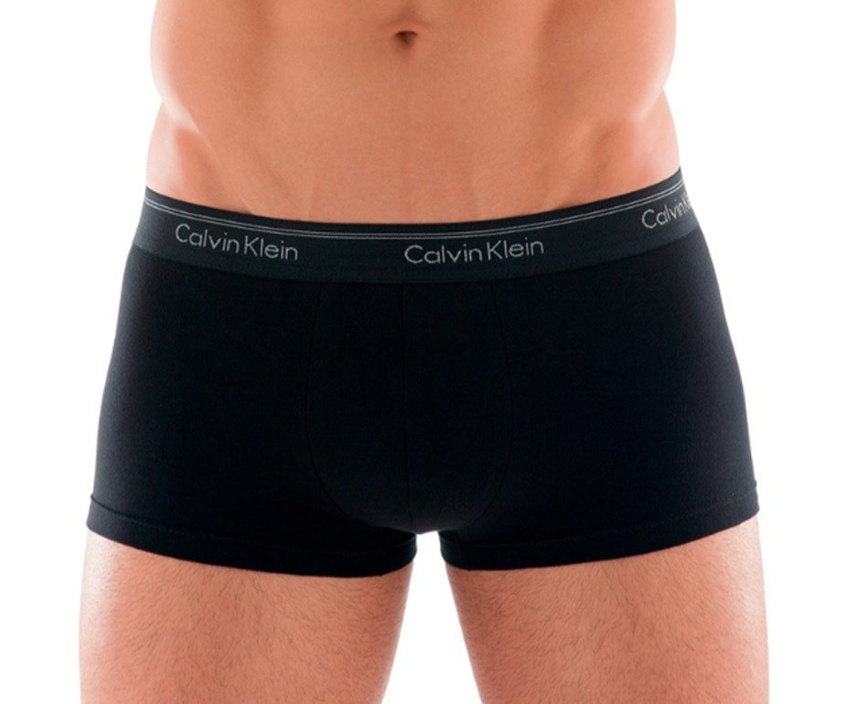Kit 2 Cuecas Calvin Klein Low Rise Trunk Cotton - Preta