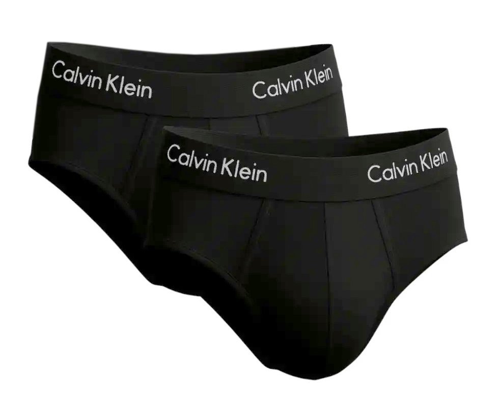 Kit 2 Cueca Calvin Klein Brief Cotton CK C13.01 - Preta