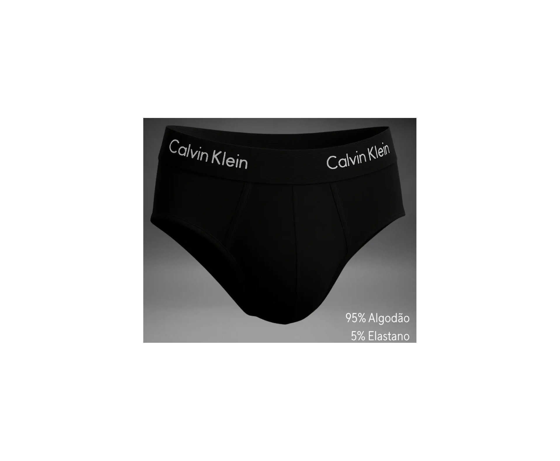 Kit 2 Cueca Calvin Klein Brief Cotton CK C13.01 - Preta