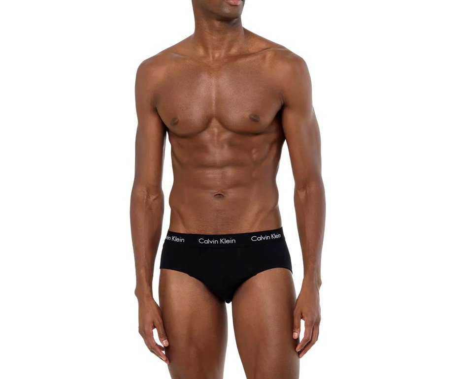 Kit 2 Cueca Calvin Klein Brief Cotton CK C13.01 - Preta