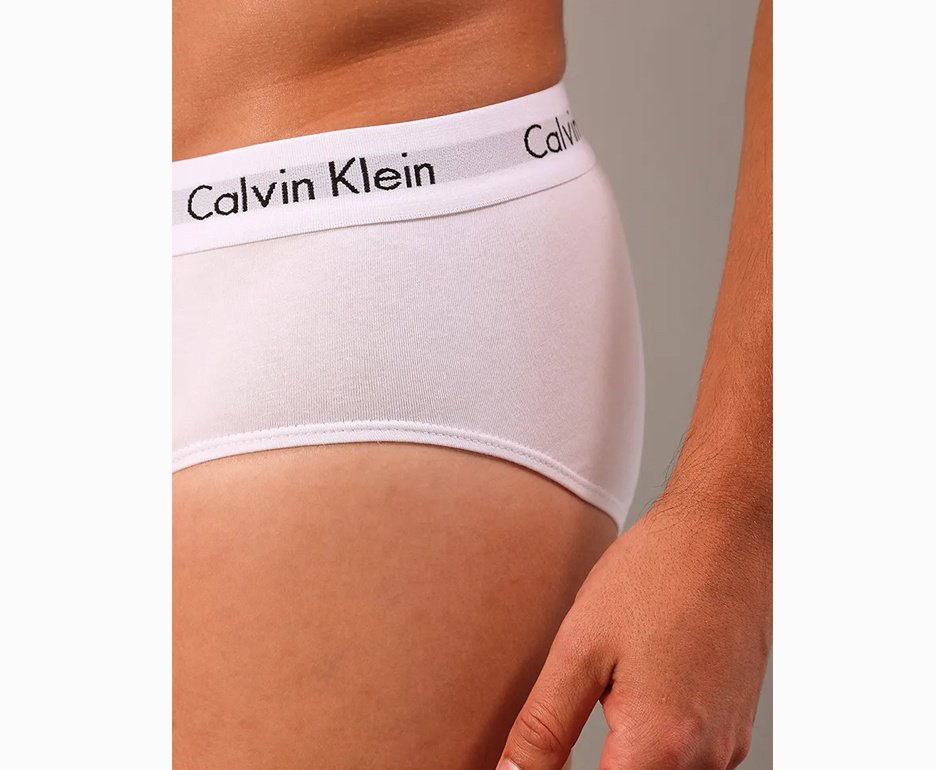 Kit 2 Cuecas Calvin Klein Brief Cotton CK C13.01- Branca