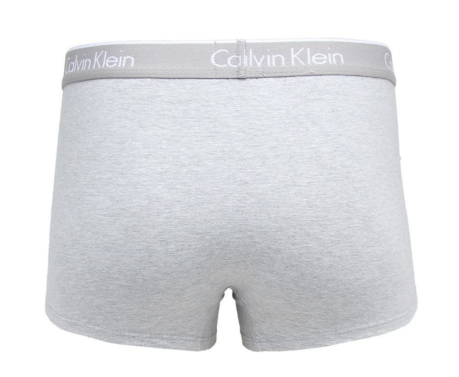 Kit 2 Cuecas Calvin Klein Low Rise Trunk Cotton - Cinza
