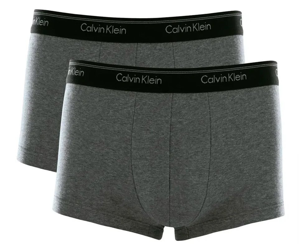 Kit 2 Cuecas boxer Calvin Klein Low Rise Trunk Cotton CK- Cinza