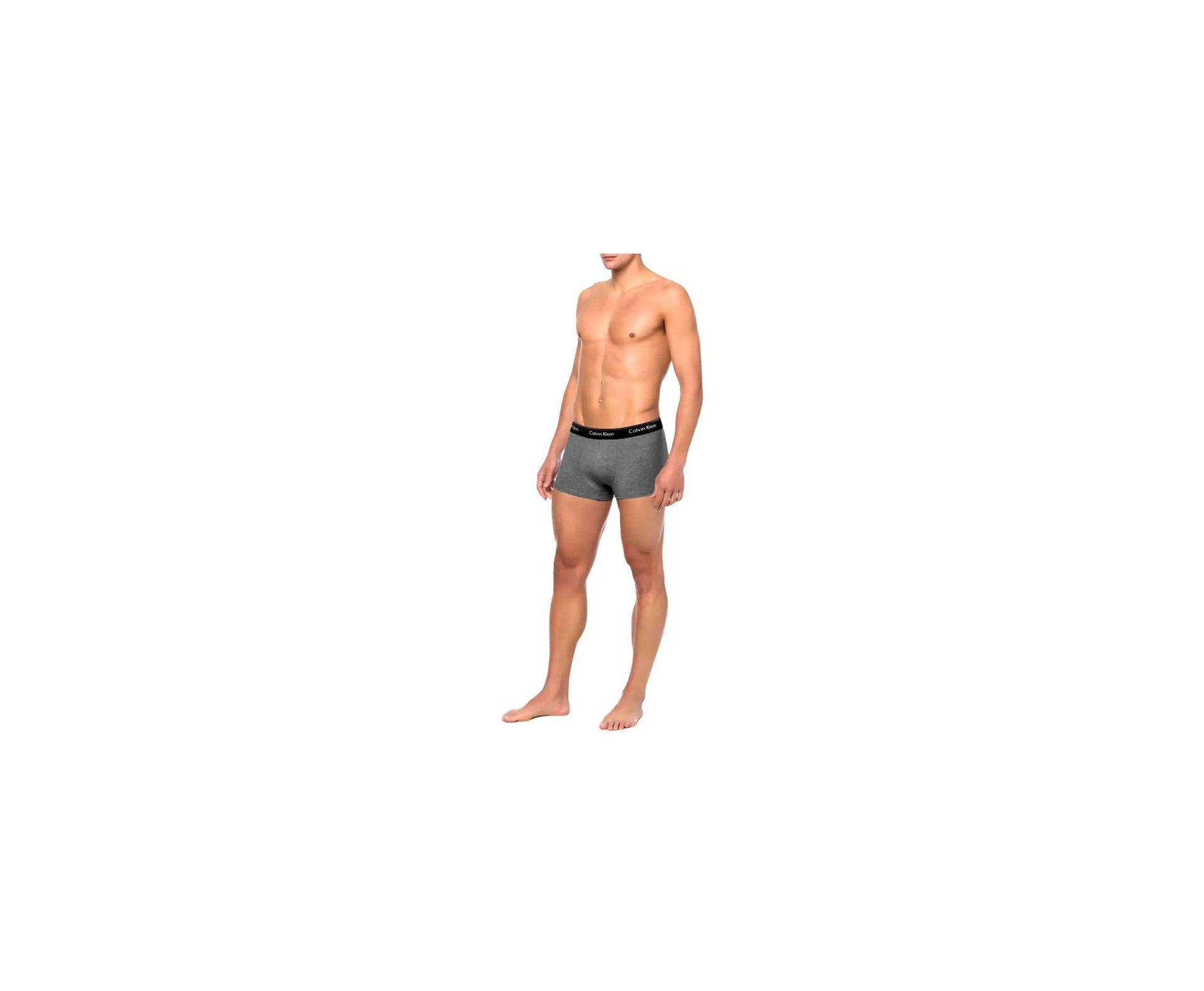 Kit 2 Cuecas boxer Calvin Klein Low Rise Trunk Cotton CK- Cinza