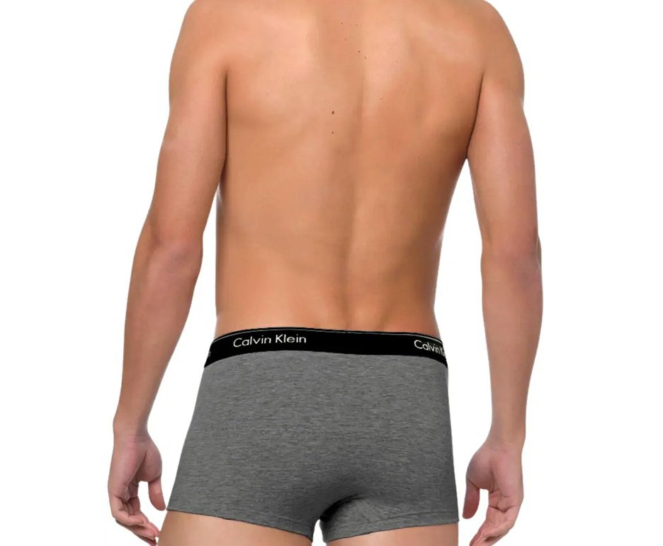 Kit 2 Cuecas boxer Calvin Klein Low Rise Trunk Cotton CK- Cinza