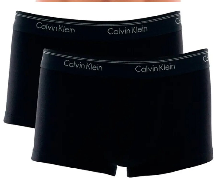 Kit 4 Cuecas Calvin Klein Low Rise Trunk de Cotton Cinza Mescla e Preta