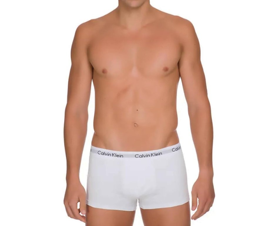 Kit 4 Cuecas Calvin Klein Boxer Low Rise Trunk de Cotton Preto/Branco/Cinza