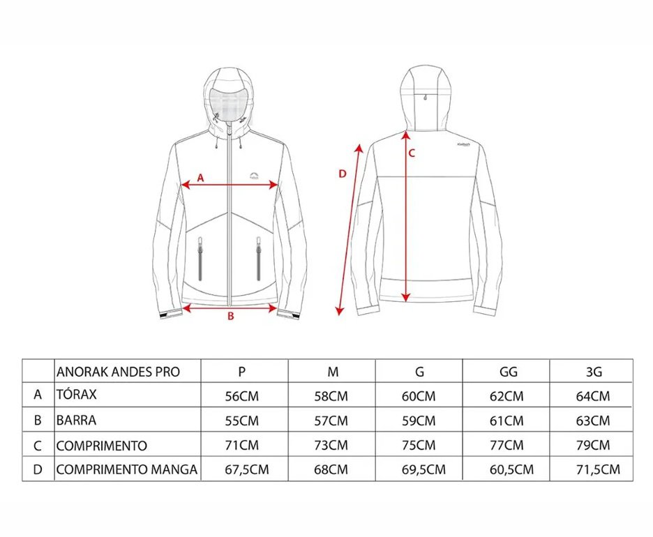 Jaqueta Kailash Anorak Impermeável Andes Masculina Preta
