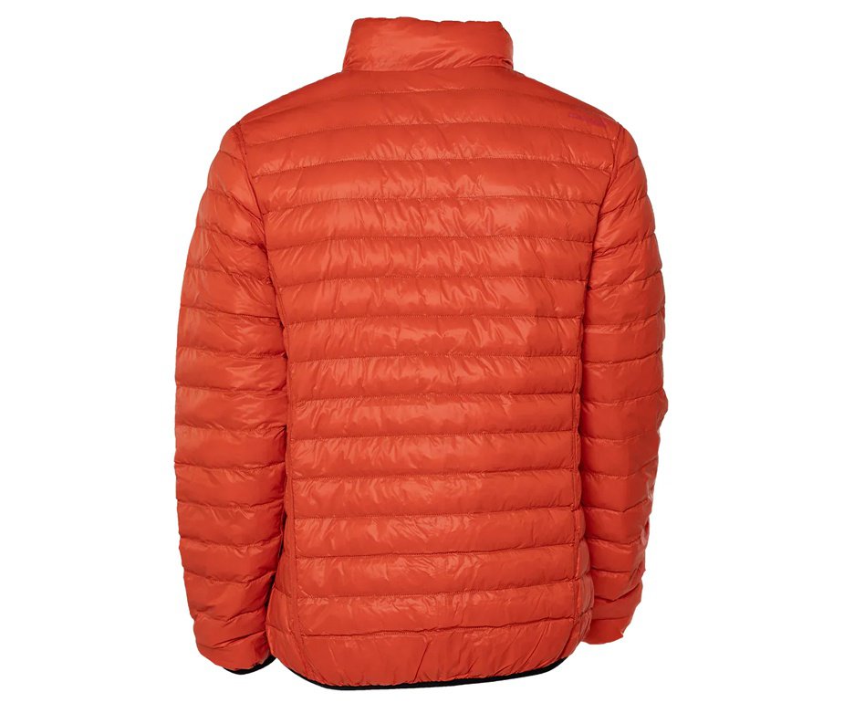 Jaqueta Puffer Kailash Dupla Face Pluma Ganso Masculina Preto/Laranja Escuro