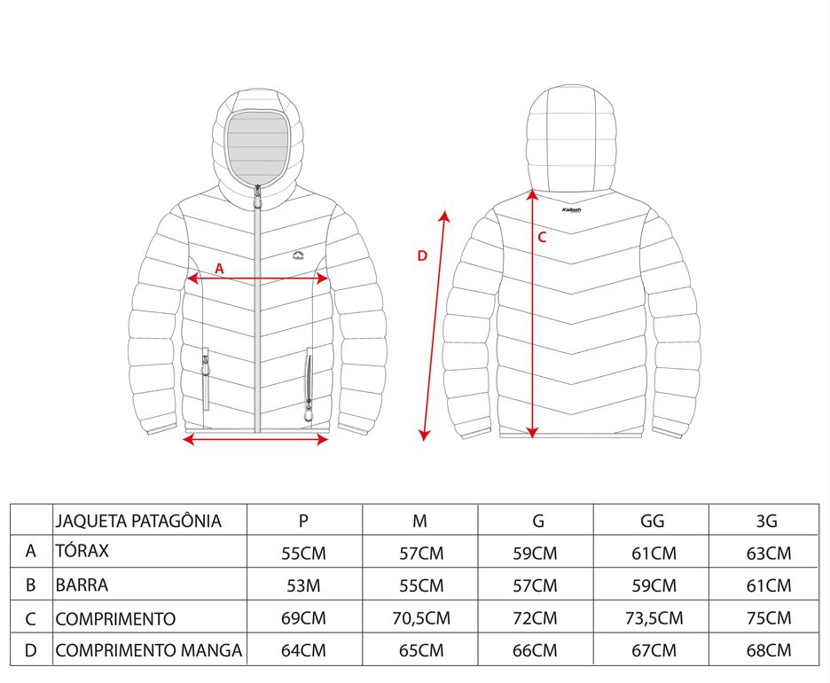 Jaqueta Puffer Masculina Kailash Patagônia Sintética