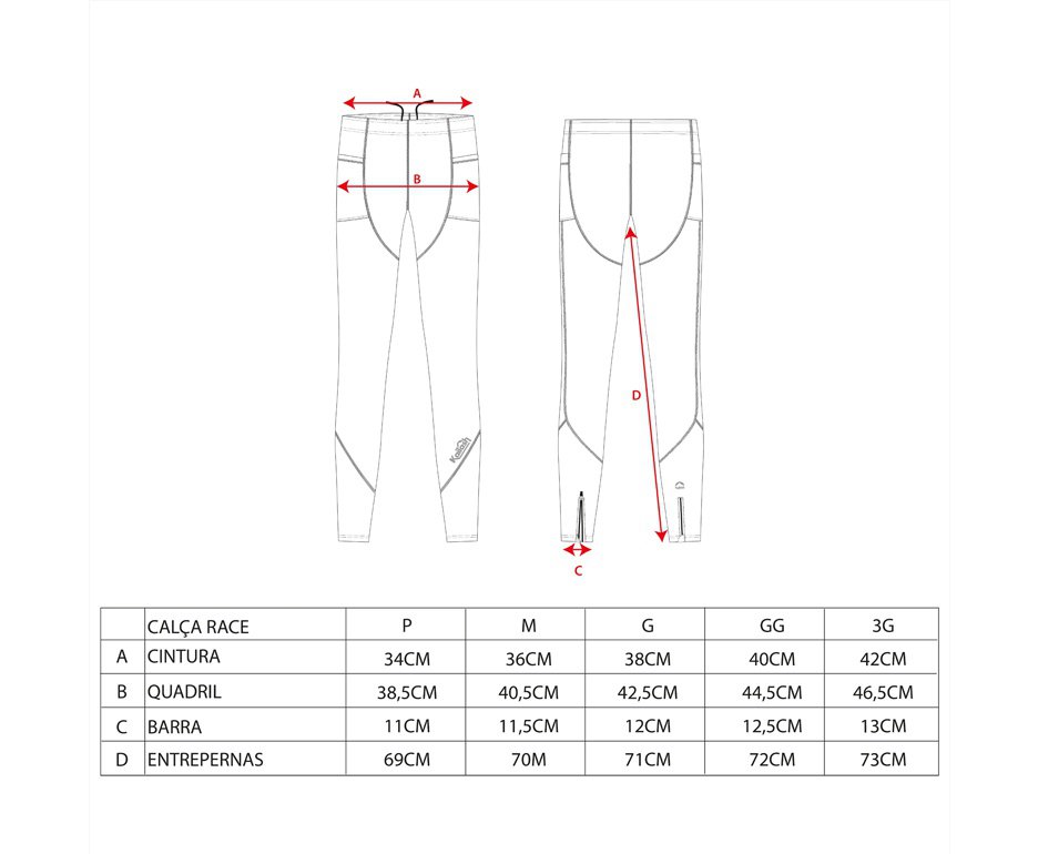 Calça de Compressão Kailash Race Unissex - Preto