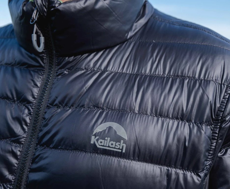 Jaqueta Puffer Kailash Dupla Face Pluma Ganso Masculina Preto/Verde