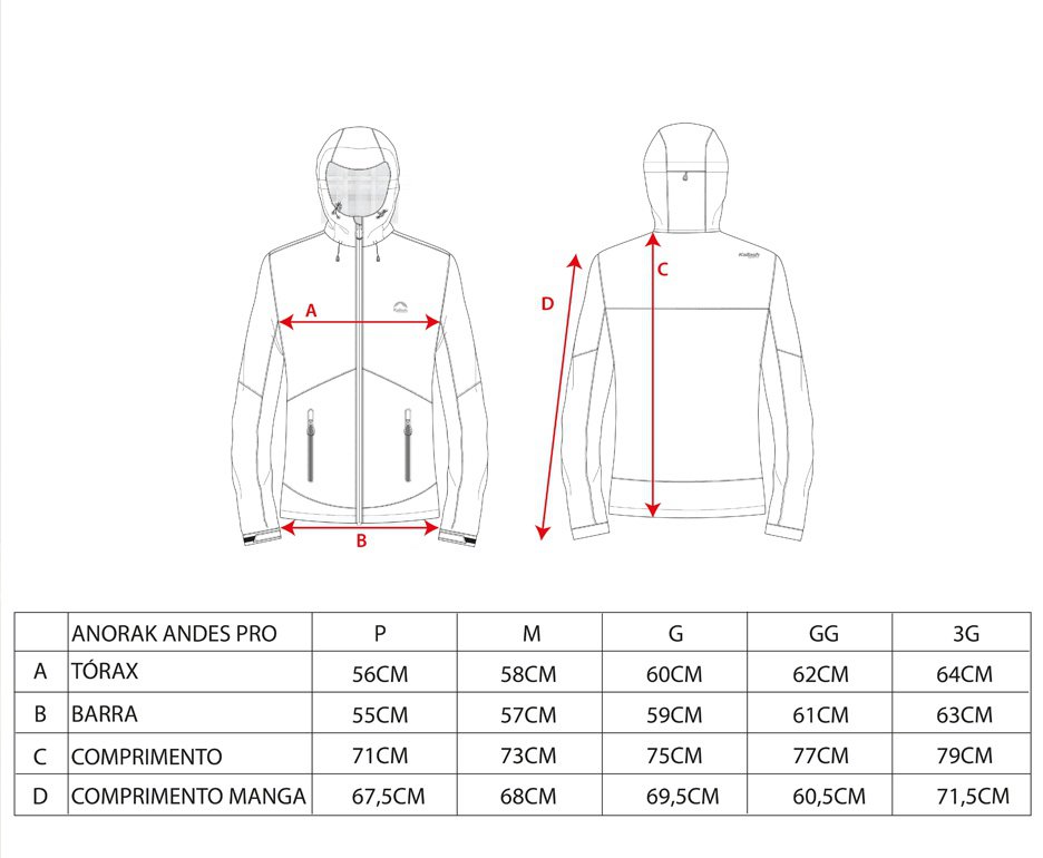 Jaqueta Kailash Anorak Andes Impermeável Masculina - Chumbo/Off White