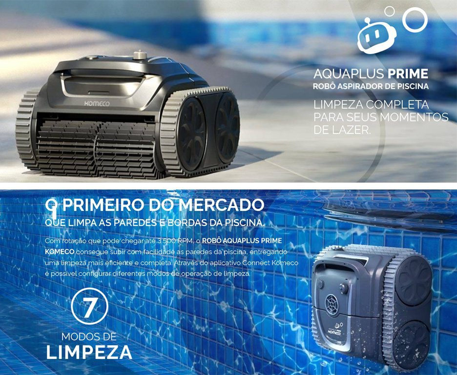 Robo Aspirador De Piscina Komeco Korp 80 WiFi Bivolt