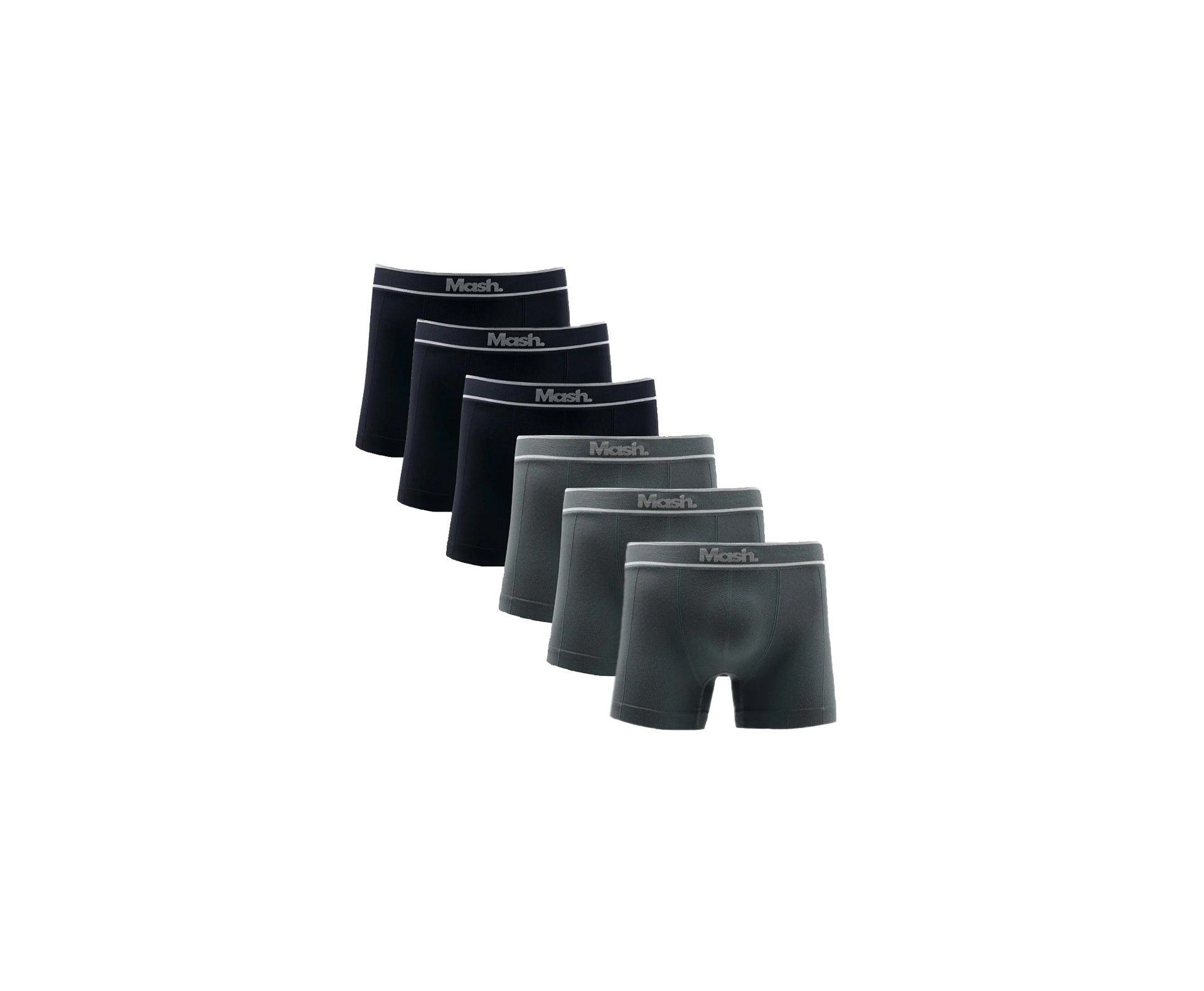 Kit Com 6 Cuecas Boxer Mash Microfibra Sem Costura PT/CZ Ref: 711.18