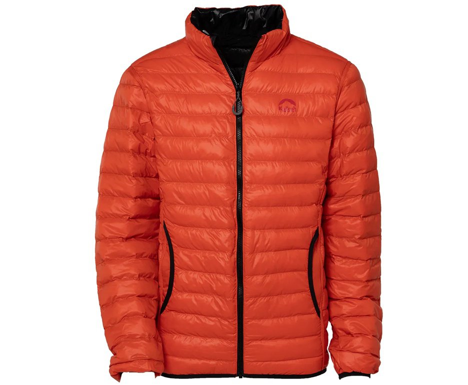 Jaqueta Kailash Puffer Dupla Face Pluma Ganso Feminina Preto e Laranja Escuro