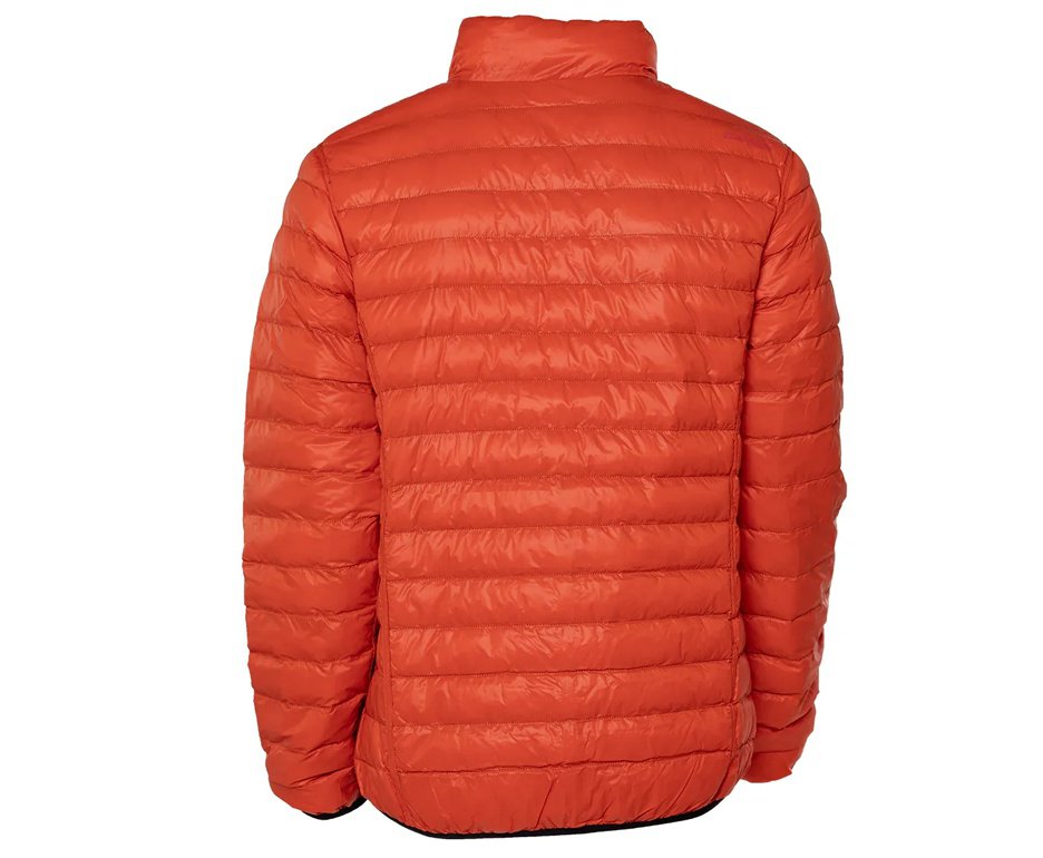 Jaqueta Kailash Puffer Dupla Face Pluma Ganso Feminina Preto e Laranja Escuro