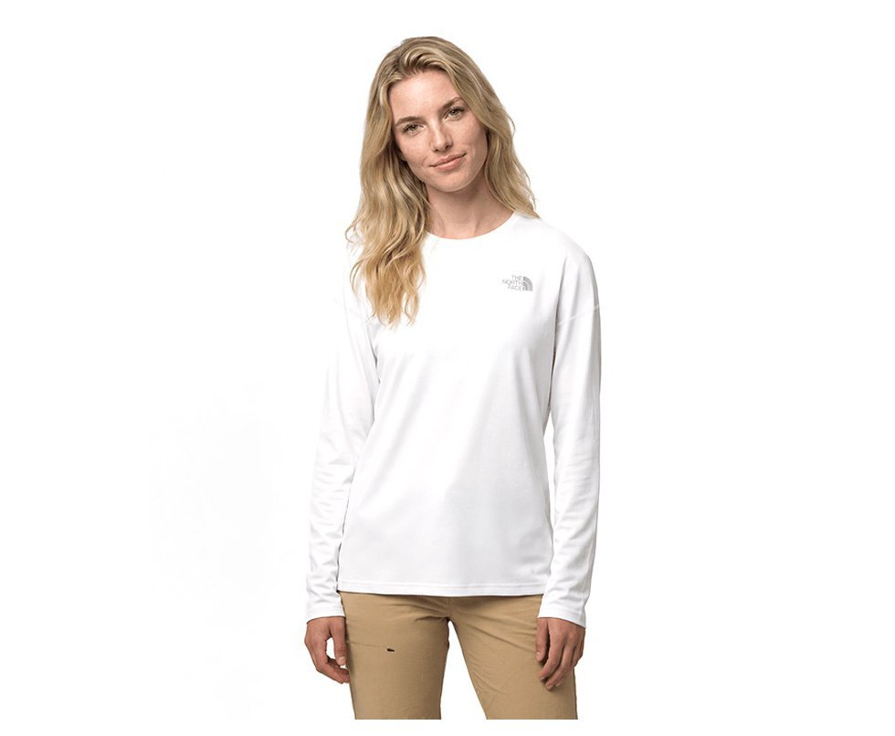 Camiseta The North Face Feminina Hyper Tee Crew Manga Longa - Branca