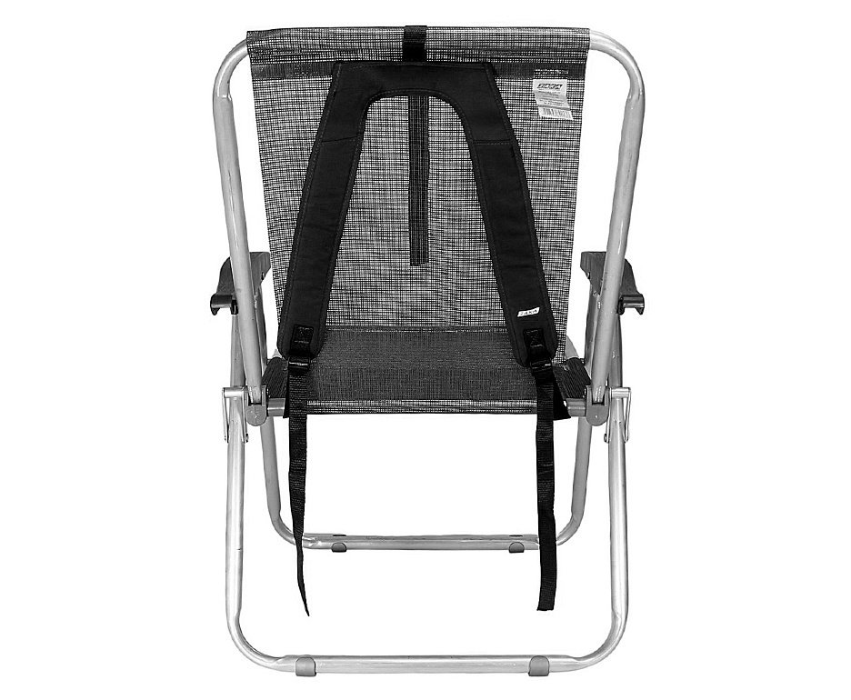 Cadeira Zaka Plus Mochila Alumínio Capacidade 100kg - Preta