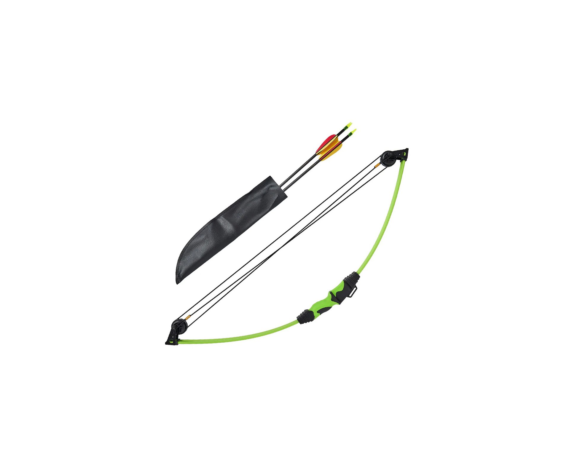 Kit Arco Composto Juvenil - 12 Lbs Verde Com Acessórios - Man Kung