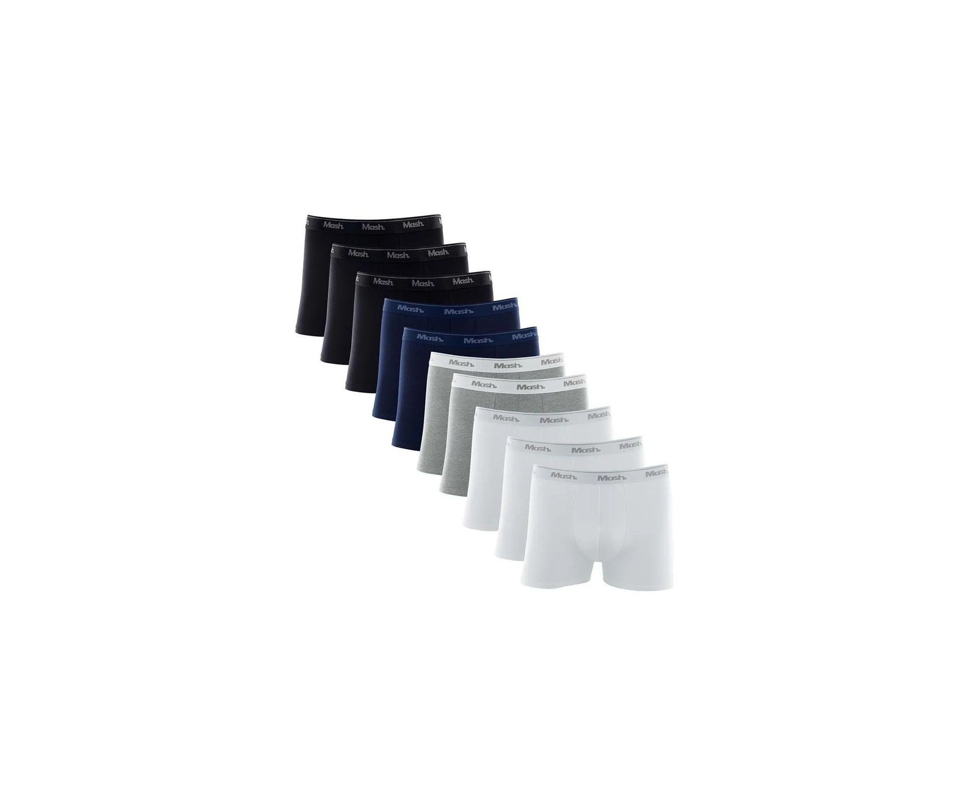 Kit 10 Cuecas Boxer Cot Ela Bord 170.38K BR00/PT00/CZ06/AZ20/AZ08 P