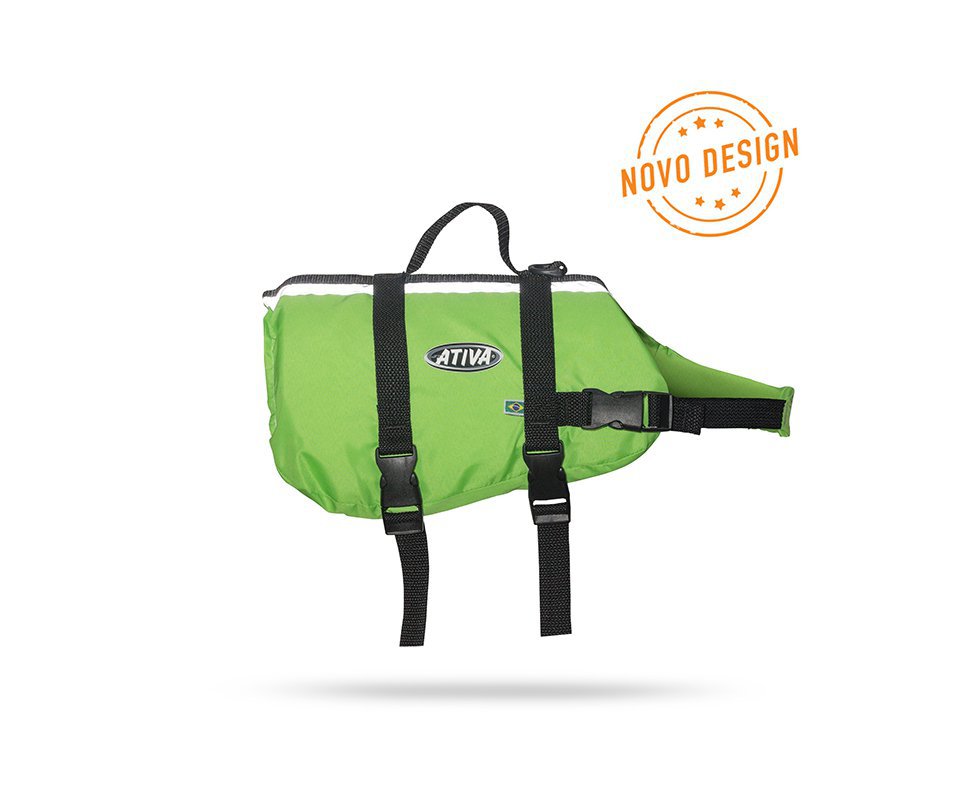 Colete Salva Vidas Para Cachorro Pet Vest Jt Ativa - Verde - Ativa