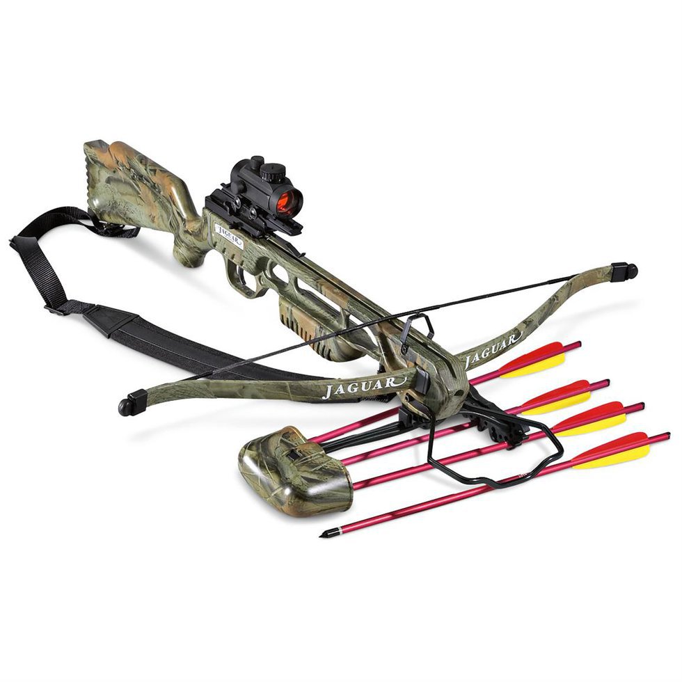 Besta/balestra Jaguar I Luxo Recurva Camuflada 175 Lbs + Red Dot + Acessórios