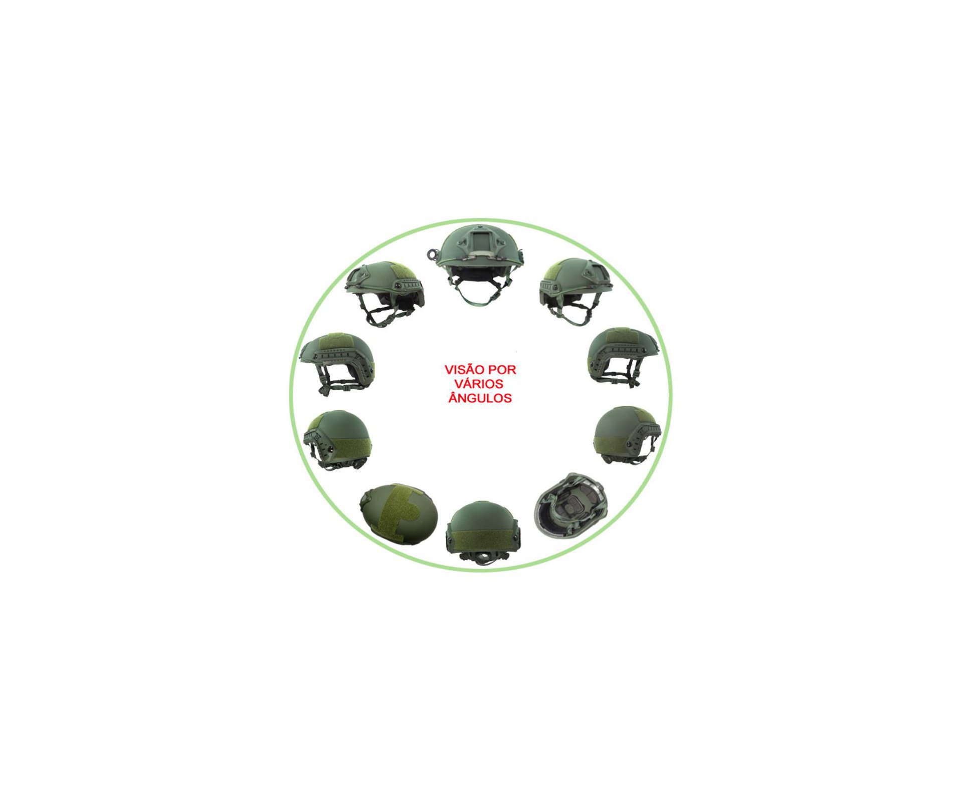 Capacete Tático Para Airsoft/paintball Mod Fast B Verde Oliva