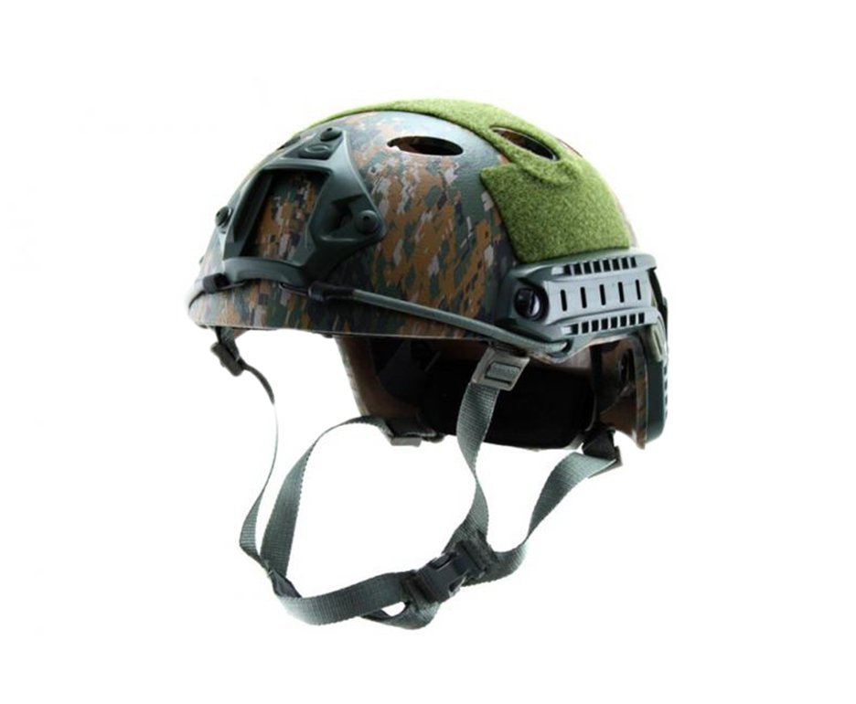 Capacete Tático Para Airsoft/paintball Mod Fast P1 Woodland Digital