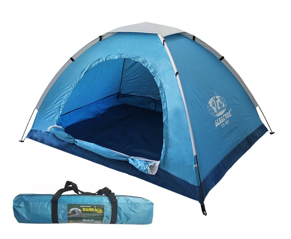Barraca Camping Albatroz 2 Pessoas Az/cz Sy002 1500mm Coluna Dagua