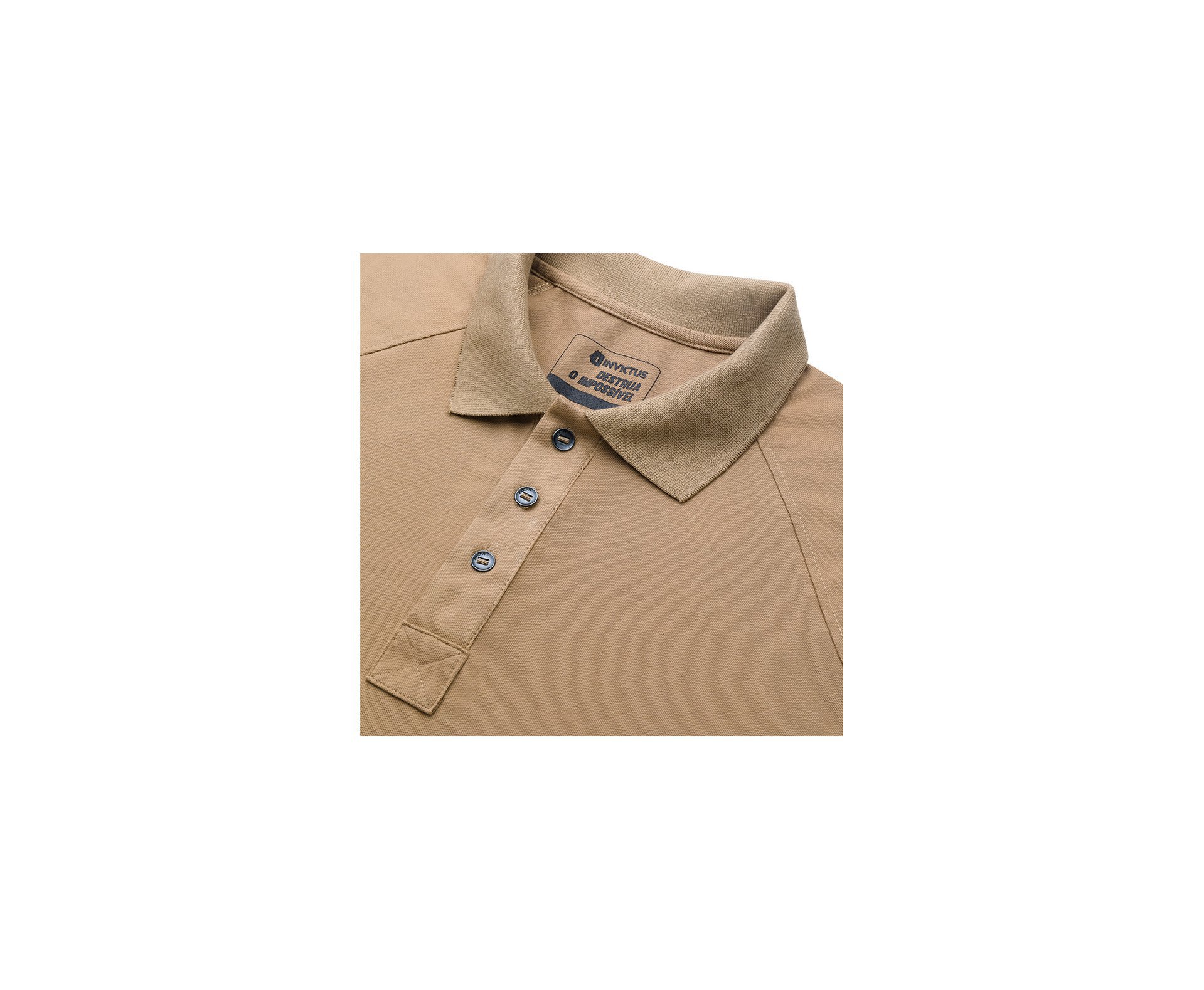 Camisa Tática Polo Invictus Control Caqui Mojave - P