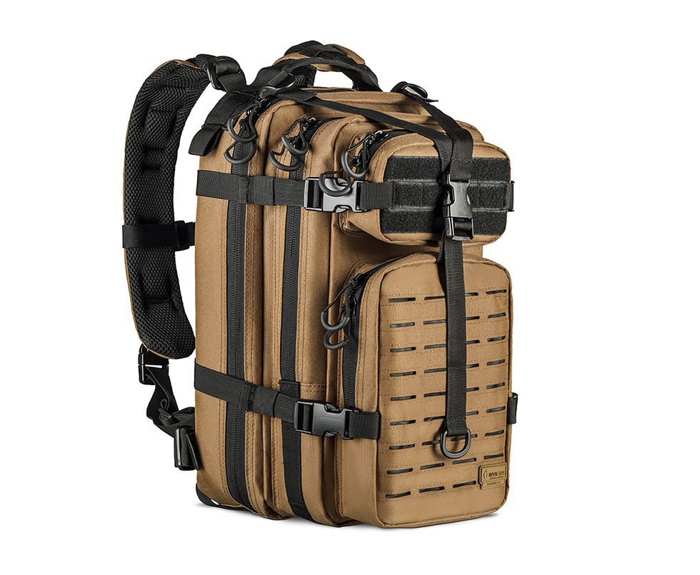 Mochila Invictus Assault Laser Cut Coyote-preta