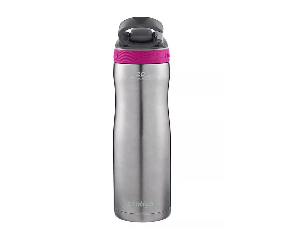 Squeeze Contigo Autospout Ashland Chill Aço Inox 591ml Rosa Berry
