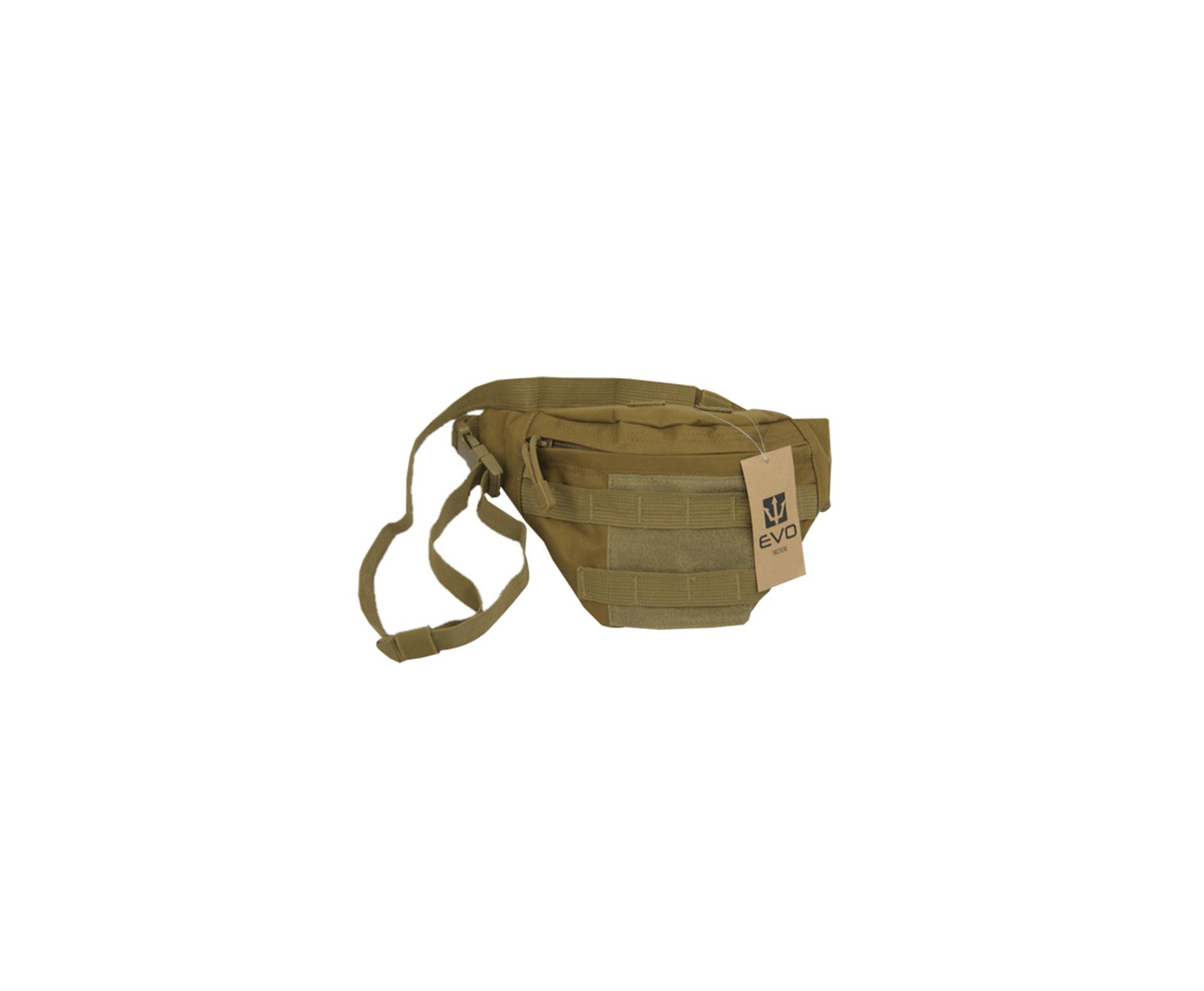 Bolsa Pochete Tática Waist Bag Po-018 Tan - Evo Tactical