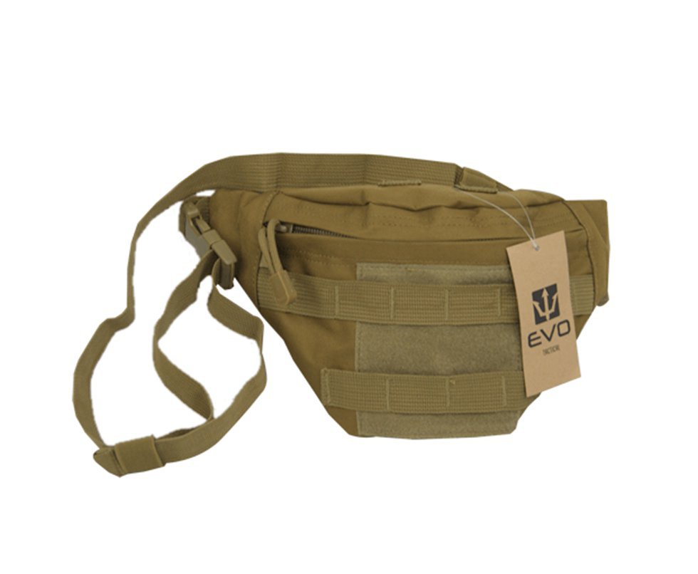Bolsa Pochete Tática Waist Bag Po-018 Tan - Evo Tactical