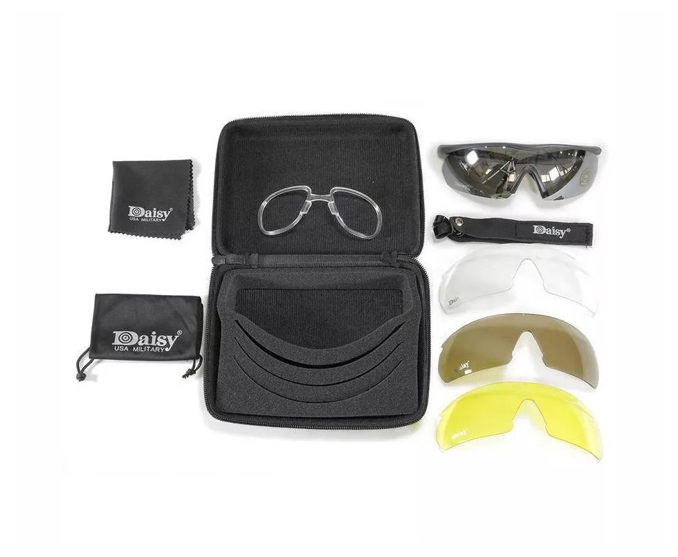 óculos De Segurança Para Tiro Esportivo Daisy C2 04 Lentes - Quick Shot