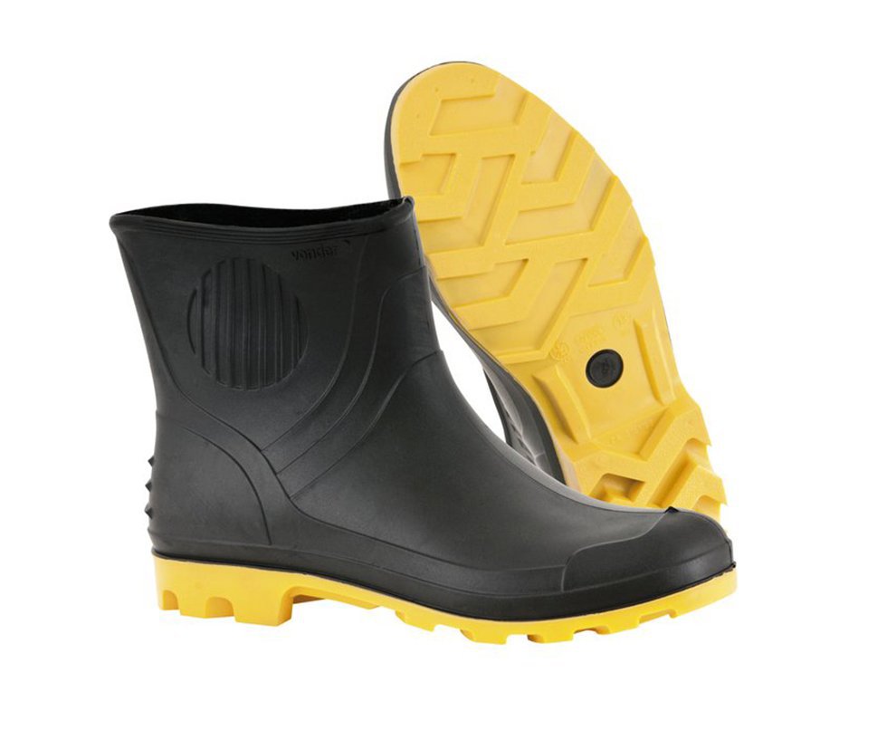 Bota De Pvc Preta E Amarela Cano 3/4 Sem Forro Vonder - 37/38