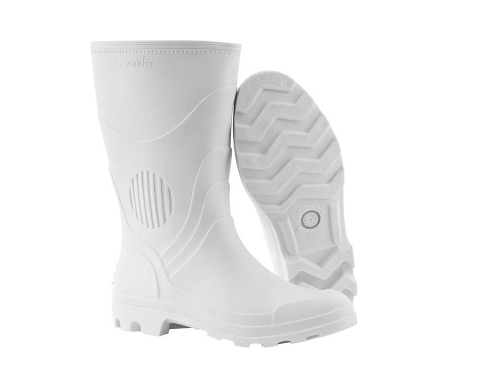 Bota De Pvc Branca, Cano Médio, C/ Forro - Vonder
