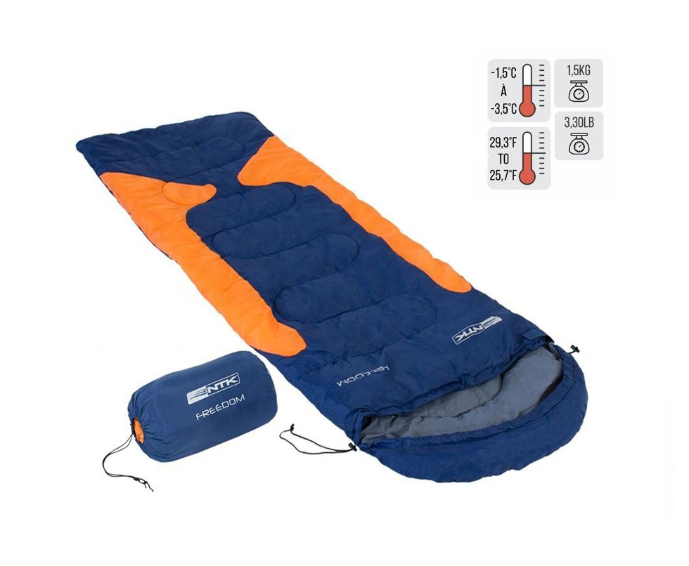 Saco De Dormir Freedom -1,5c A -3,5c Azul E Laranja - Nautika
