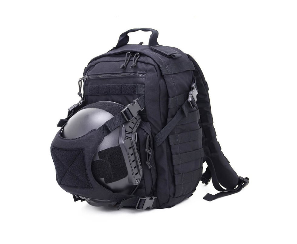 Mochila Tatica Modular Porta Capacete Cordura 1000 Black - Forhonor