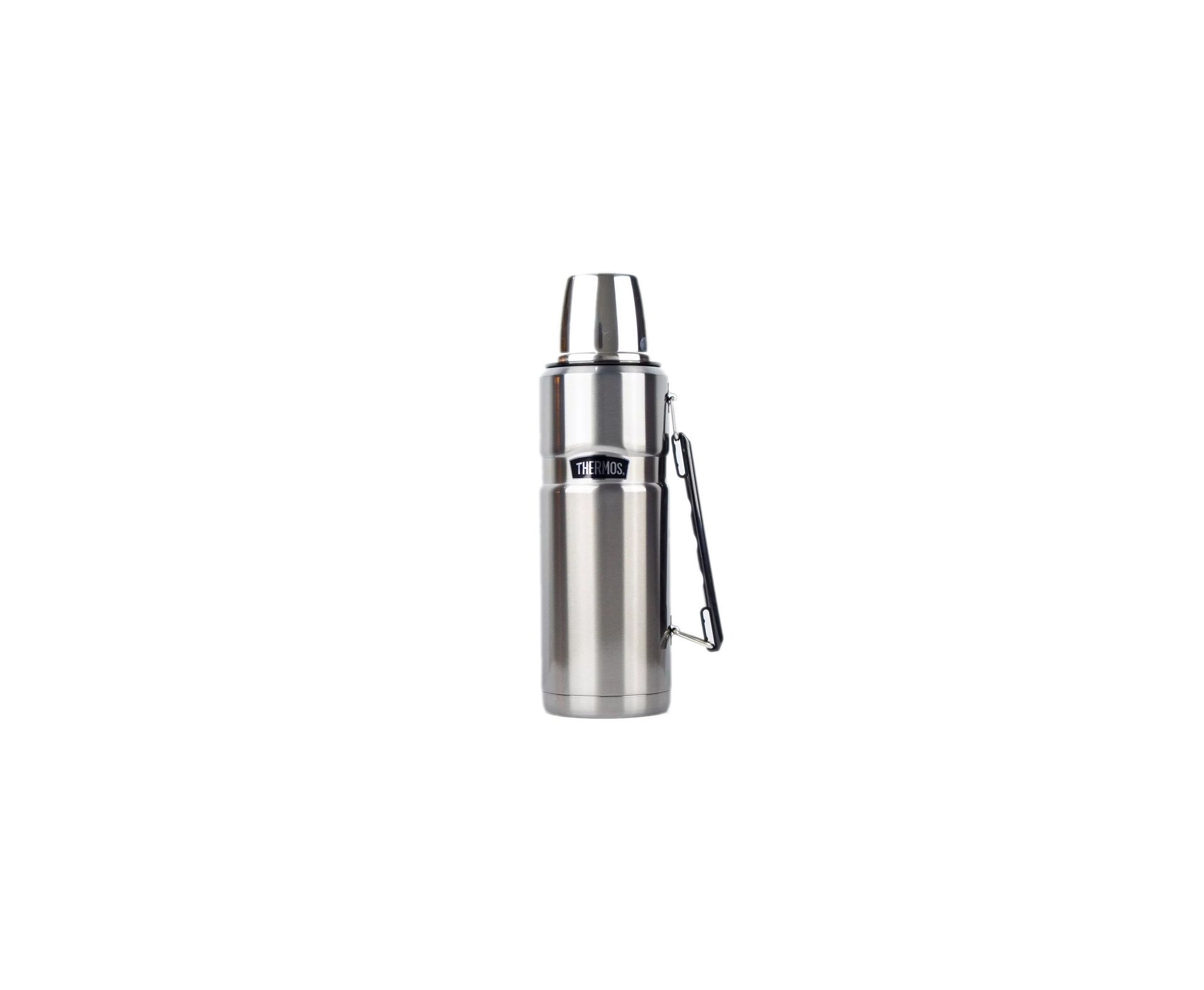 Garrafa Térmica Thermos Pampas Prata Com Alça 1,2l