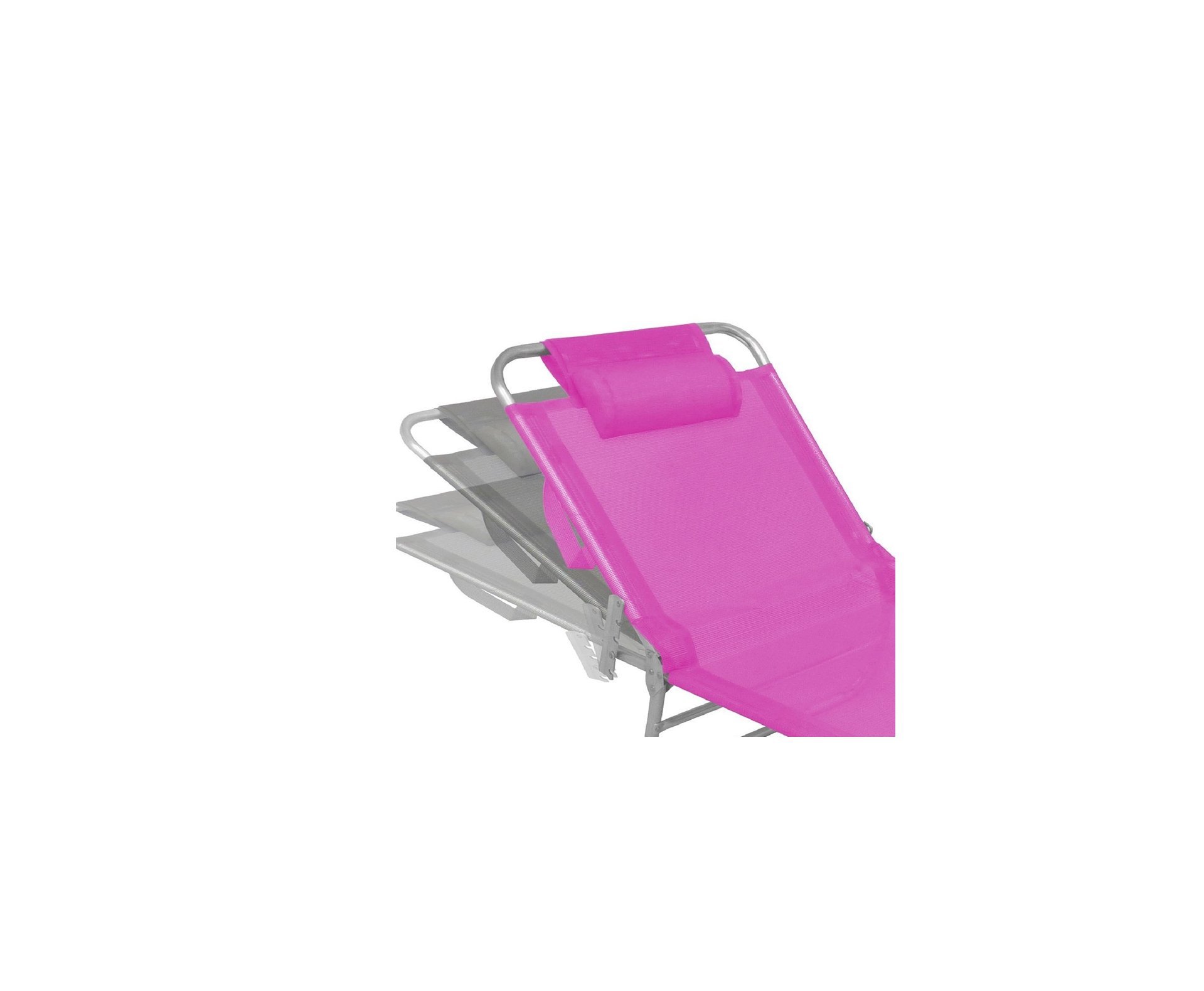 Espreguiçadeira Aluminio Slim Capacidade 100kg Pink Zaka