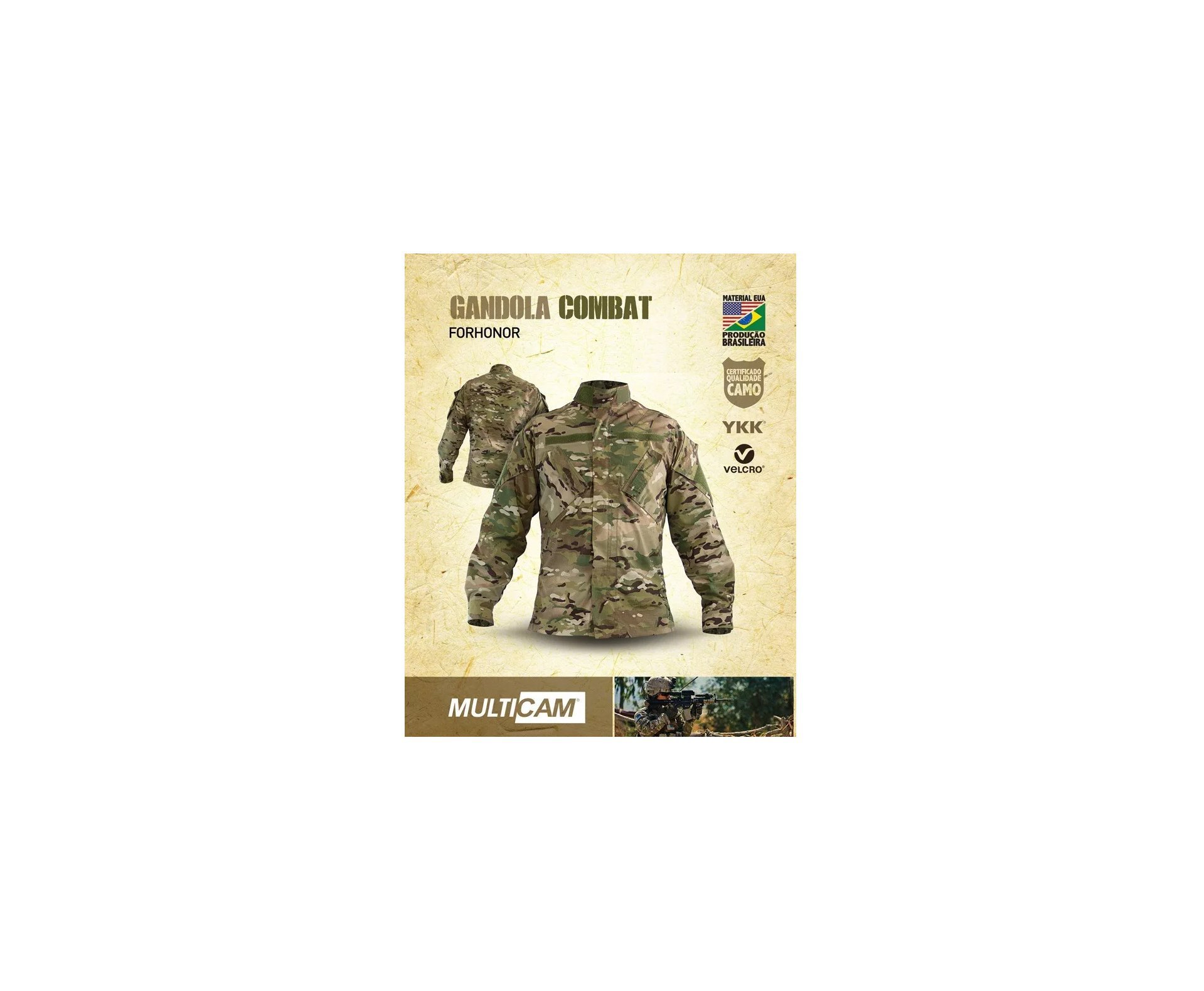 Gandola Tatica 811 Camuflado Multicam - Forhonor - P