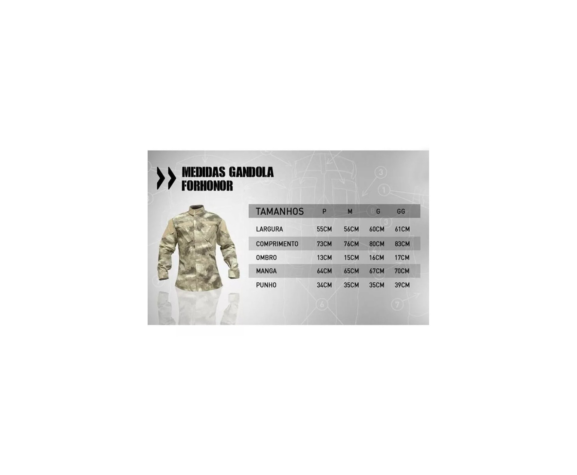 Gandola Tatica 811 Camuflado Multicam - Forhonor - P
