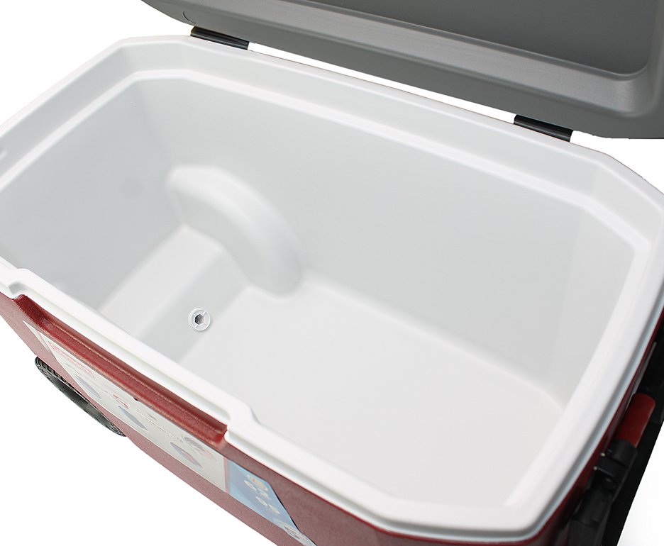 Caixa Térmica Coleman 62qt/58l Xtreme 5 Wheeled Cooler Vermelha Com Rodas