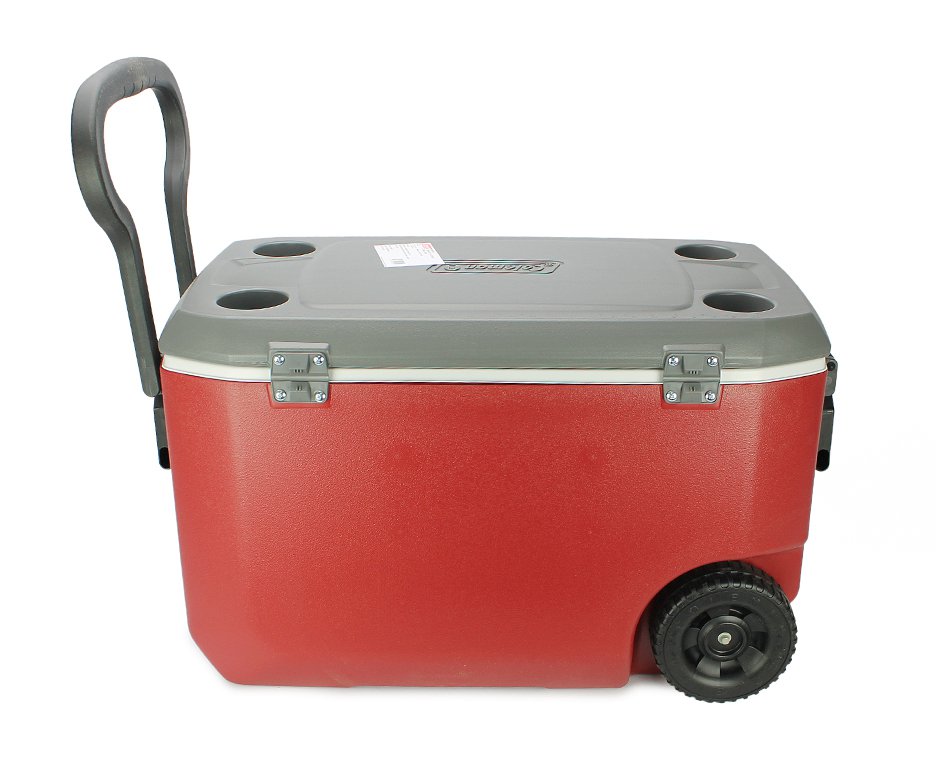 Caixa Térmica Coleman 62qt/58l Xtreme 5 Wheeled Cooler Vermelha Com Rodas