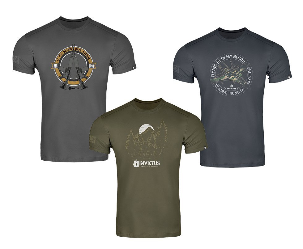 Kit Com 03 Camisetas Concept Masculina Invictus - Tamanho Gg