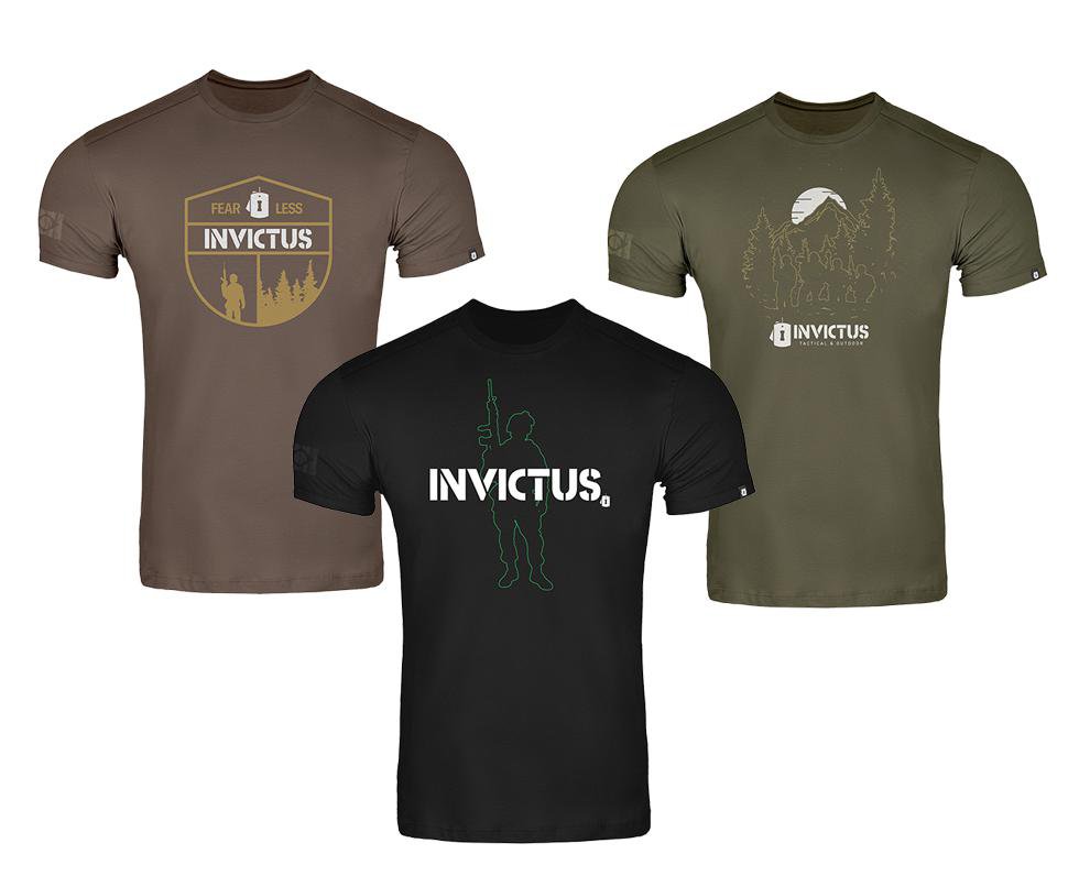 Kit Com 03 Camisetas Concept Masculina Invictus Fst - Tamanho Gg