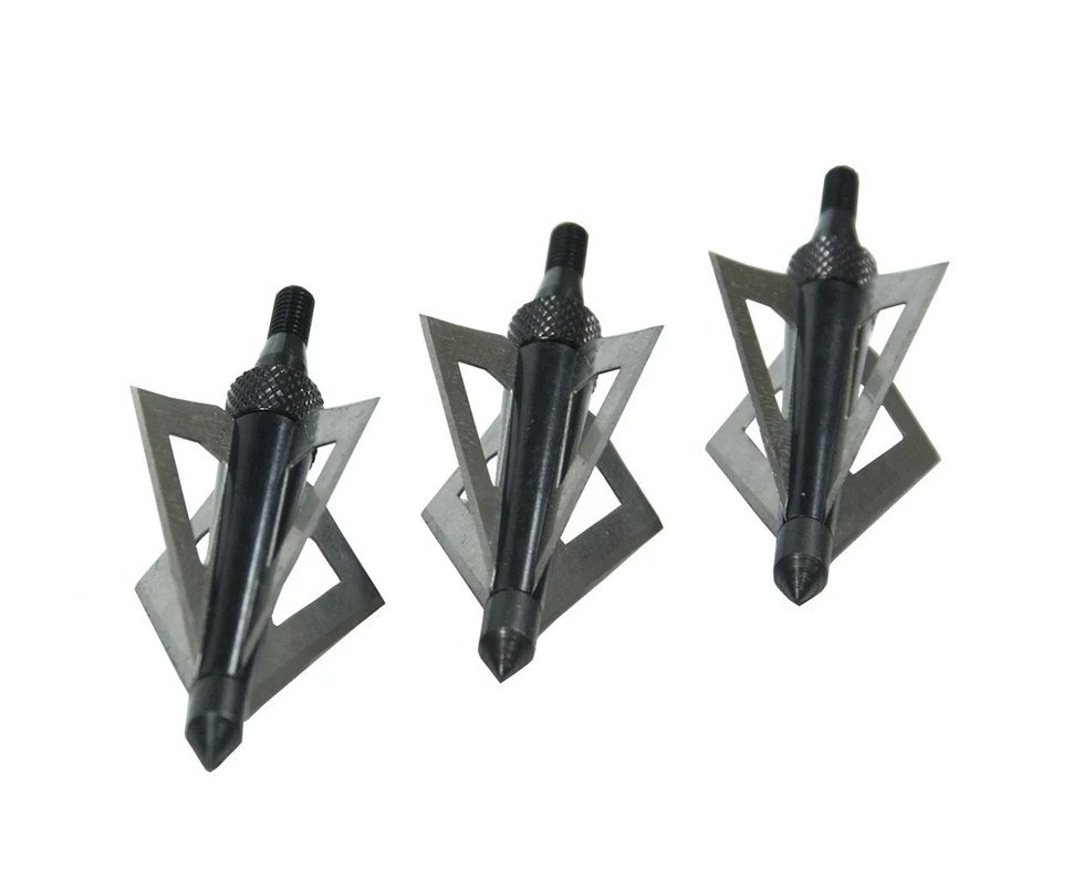 Kit 03 Ponteira Para Flecha Buffalo River Com 4 Laminas