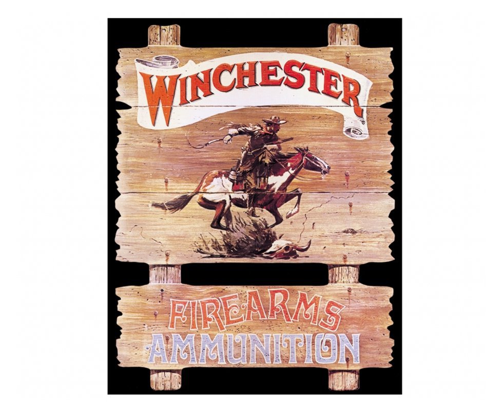 Placa Metálica Decorativa Winchester Firearms - Rossi